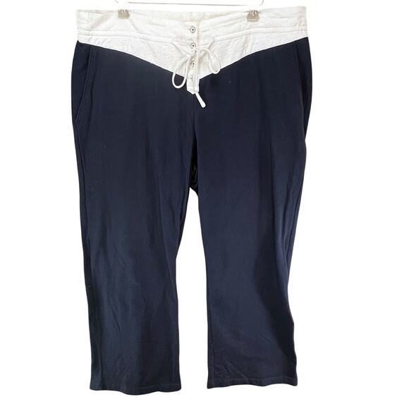 Brooks Brothers Pants Womens XL Blue Drawstring Waist Casual Relaxed Comfort - Picture 1 of 13